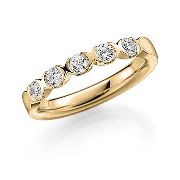 Memoire/Diamantring in Gelbgold 585 mit zus. 0,5 ct. Brillant tw, vs von acredo - A-3RZ5K-G5-2LHH3Z Memoire/Diamantring in Gelbgold 585 mit zus. 0,5 ct. Brillant tw, vs von acredo - A-3RZ5K-G5-2LHH3Z