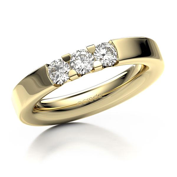 Memoire/Diamantring in Gelbgold 585 mit zus. 0,6 ct. Brillant tw, vs von acredo - A-12EXSX-G5-1BYY3RZ Memoire/Diamantring in Gelbgold 585 mit zus. 0,6 ct. Brillant tw, vs von acredo - A-12EXSX-G5-1BYY3RZ