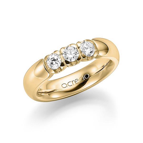 Memoire/Diamantring in Gelbgold 585 mit zus. 0,6 ct. Brillant tw, vs von acredo - A-SG7PB-G5-1BYY3RZ Memoire/Diamantring in Gelbgold 585 mit zus. 0,6 ct. Brillant tw, vs von acredo - A-SG7PB-G5-1BYY3RZ