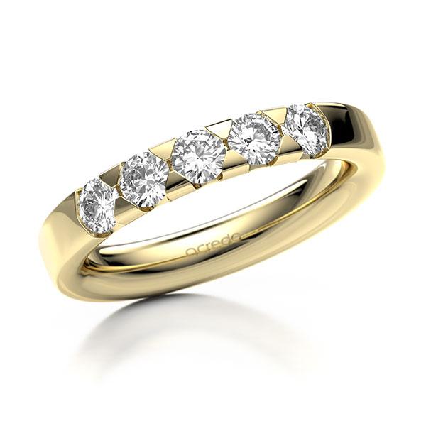 Memoire/Diamantring in Gelbgold 585 mit zus. 0,75 ct. Brillant tw, si von acredo - A-1270EF-G5-1C8ZIGZ Memoire/Diamantring in Gelbgold 585 mit zus. 0,75 ct. Brillant tw, si von acredo - A-1270EF-G5-1C8ZIGZ