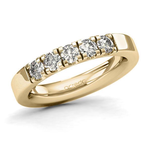 Memoire/Diamantring in Gelbgold 585 mit zus. 0,75 ct. Brillant tw, si von acredo - A-1284KW-G5-1C8ZIGZ Memoire/Diamantring in Gelbgold 585 mit zus. 0,75 ct. Brillant tw, si von acredo - A-1284KW-G5-1C8ZIGZ