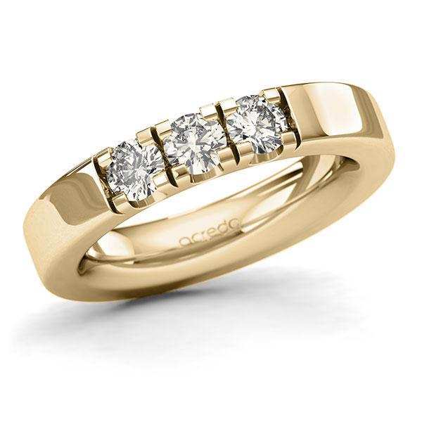 Memoire/Diamantring in Gelbgold 585 mit zus. 0,75 ct. Brillant tw, si von acredo - A-128DRT-G5-1C8V4GZ Memoire/Diamantring in Gelbgold 585 mit zus. 0,75 ct. Brillant tw, si von acredo - A-128DRT-G5-1C8V4GZ