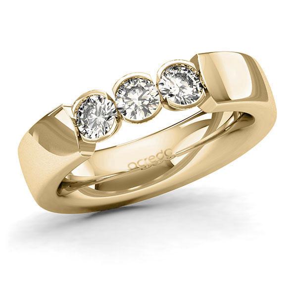 Memoire/Diamantring in Gelbgold 585 mit zus. 0,75 ct. Brillant tw, si von acredo - A-128Q2P-G5-1C8V4GZ Memoire/Diamantring in Gelbgold 585 mit zus. 0,75 ct. Brillant tw, si von acredo - A-128Q2P-G5-1C8V4GZ