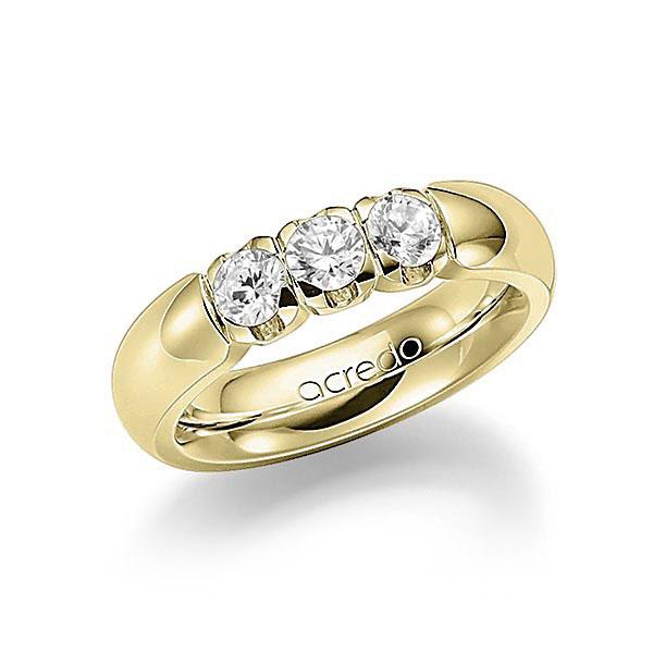 Memoire/Diamantring in Gelbgold 585 mit zus. 0,75 ct. Brillant tw, vs von acredo - A-7X18L-G5-1BYY41Z Memoire/Diamantring in Gelbgold 585 mit zus. 0,75 ct. Brillant tw, vs von acredo - A-7X18L-G5-1BYY41Z