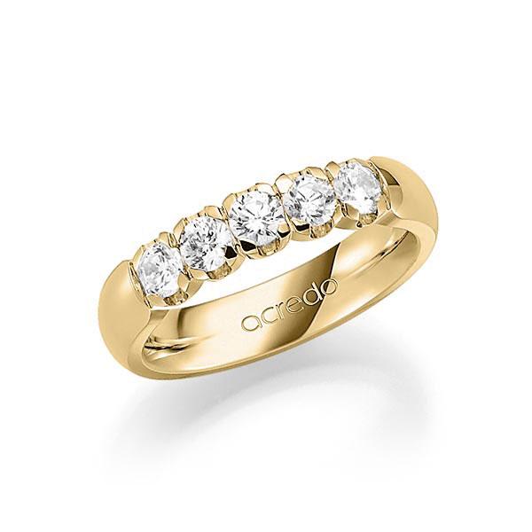 Memoire/Diamantring in Gelbgold 585 mit zus. 0,75 ct. Brillant tw, vs von acredo - A-SP5EL-G5-1C82KRZ Memoire/Diamantring in Gelbgold 585 mit zus. 0,75 ct. Brillant tw, vs von acredo - A-SP5EL-G5-1C82KRZ