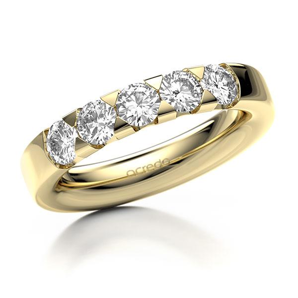 Memoire/Diamantring in Gelbgold 585 mit zus. 1,25 ct. Brillant tw, si von acredo - A-1270ES-G5-1C8ZKRZ Memoire/Diamantring in Gelbgold 585 mit zus. 1,25 ct. Brillant tw, si von acredo - A-1270ES-G5-1C8ZKRZ