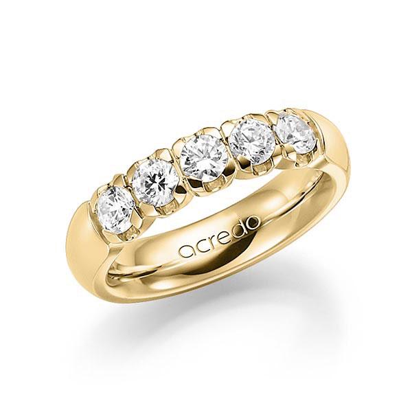 Memoire/Diamantring in Gelbgold 585 mit zus. 1 ct. Brillant tw, vs von acredo - A-7X1CB-G5-1C82L1Z Memoire/Diamantring in Gelbgold 585 mit zus. 1 ct. Brillant tw, vs von acredo - A-7X1CB-G5-1C82L1Z