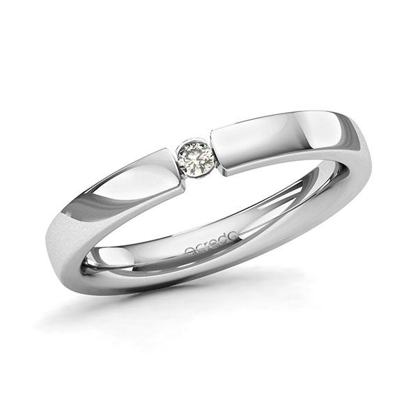 Memoire/Diamantring in Platin 600 mit zus. 0,05 ct. Brillant tw, si von acredo - A-131DNB-D3-8XRM1Z Memoire/Diamantring in Platin 600 mit zus. 0,05 ct. Brillant tw, si von acredo - A-131DNB-D3-8XRM1Z