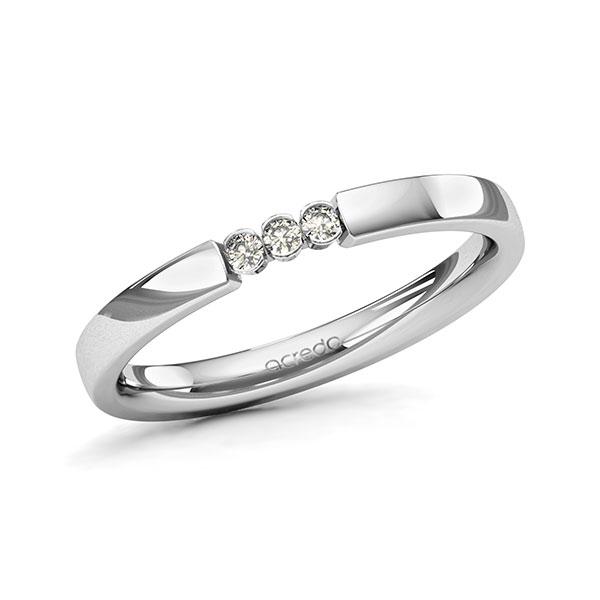 Memoire/Diamantring in Platin 600 mit zus. 0,06 ct. Brillant tw, si von acredo - A-131DP6-D3-9QZ0WZ Memoire/Diamantring in Platin 600 mit zus. 0,06 ct. Brillant tw, si von acredo - A-131DP6-D3-9QZ0WZ