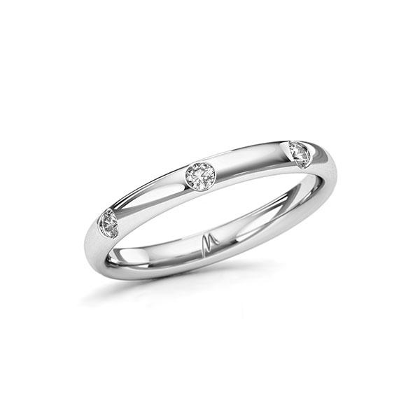 Memoire/Diamantring in Platin 600 mit zus. 0,28 ct. Brillant tw, si von Merii - M-12M5J9-D3-1VNGSGZ Memoire/Diamantring in Platin 600 mit zus. 0,28 ct. Brillant tw, si von Merii - M-12M5J9-D3-1VNGSGZ