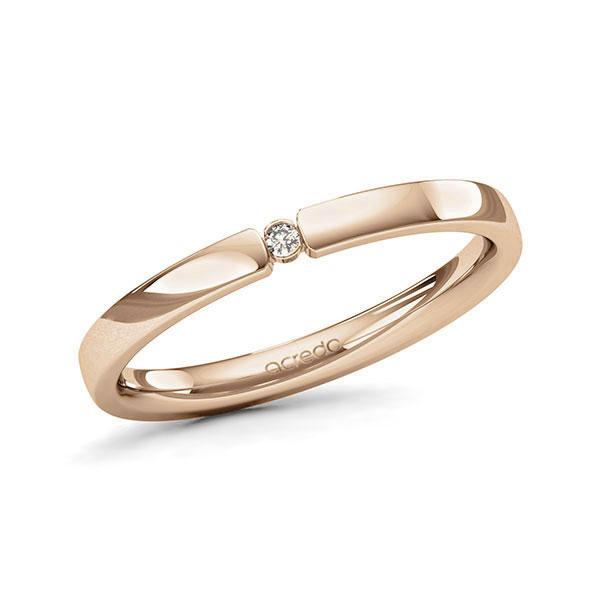 Memoire/Diamantring in Roségold 585 mit zus. 0,015 ct. Brillant tw, si von acredo - A-11MIST-E5-1T634SZ Memoire/Diamantring in Roségold 585 mit zus. 0,015 ct. Brillant tw, si von acredo - A-11MIST-E5-1T634SZ