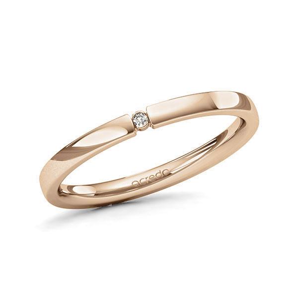 Memoire/Diamantring in Roségold 585 mit zus. 0,01 ct. Brillant tw, si von acredo - A-11MISF-E5-1SY0TYZ Memoire/Diamantring in Roségold 585 mit zus. 0,01 ct. Brillant tw, si von acredo - A-11MISF-E5-1SY0TYZ