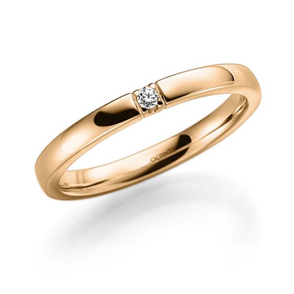 Memoire/Diamantring in Roségold 585 mit zus. 0,03 ct. Brillant tw, vs von acredo - A-7ILGL-E5-2LHHYZ Memoire/Diamantring in Roségold 585 mit zus. 0,03 ct. Brillant tw, vs von acredo - A-7ILGL-E5-2LHHYZ