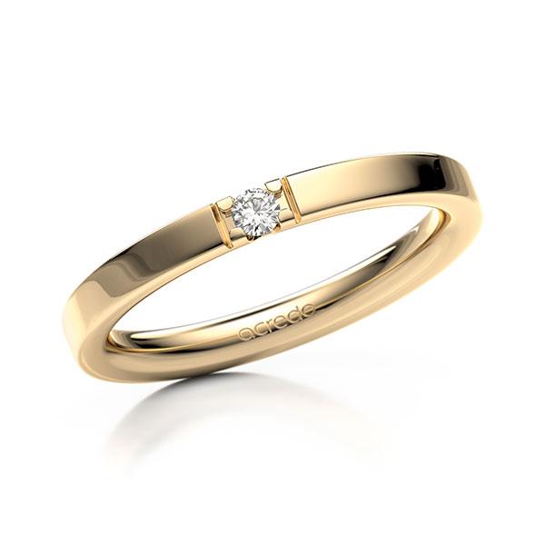 Memoire/Diamantring in Roségold 585 mit zus. 0,05 ct. Brillant tw, vs von acredo - A-12EZ10-E5-1TNGNZ Memoire/Diamantring in Roségold 585 mit zus. 0,05 ct. Brillant tw, vs von acredo - A-12EZ10-E5-1TNGNZ