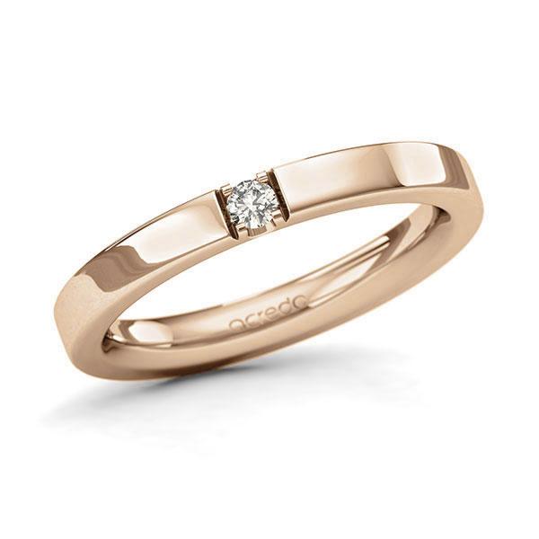 Memoire/Diamantring in Roségold 585 mit zus. 0,06 ct. Brillant tw, si von acredo - A-12858E-E5-9QZ4WZ Memoire/Diamantring in Roségold 585 mit zus. 0,06 ct. Brillant tw, si von acredo - A-12858E-E5-9QZ4WZ