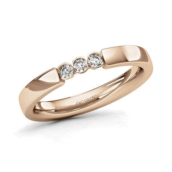 Memoire/Diamantring in Roségold 585 mit zus. 0,15 ct. Brillant tw, si von acredo - A-11MIX1-E5-2LHGNZ Memoire/Diamantring in Roségold 585 mit zus. 0,15 ct. Brillant tw, si von acredo - A-11MIX1-E5-2LHGNZ