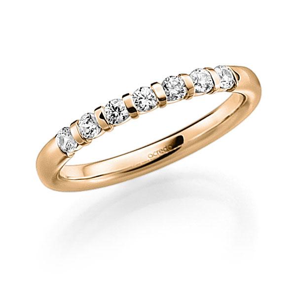 Memoire/Diamantring in Roségold 585 mit zus. 0,28 ct. Brillant tw, vs von acredo - A-7X7NG-E5-9SBRGZ Memoire/Diamantring in Roségold 585 mit zus. 0,28 ct. Brillant tw, vs von acredo - A-7X7NG-E5-9SBRGZ