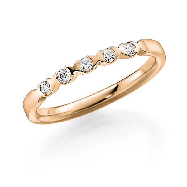 Memoire/Diamantring in Roségold 750 mit zus. 0,1 ct. Brillant tw, vs von acredo - A-7XY2B-E7-9TKW1Z Memoire/Diamantring in Roségold 750 mit zus. 0,1 ct. Brillant tw, vs von acredo - A-7XY2B-E7-9TKW1Z