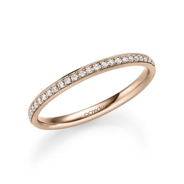Memoire/Diamantring in Rotgold 585 halbausgefasst mit zus. 0,13 ct. Brillant tw, si von acredo - A-13B4VZ-R5-1WL6SVZ Memoire/Diamantring in Rotgold 585 halbausgefasst mit zus. 0,13 ct. Brillant tw, si von acredo - A-13B4VZ-R5-1WL6SVZ