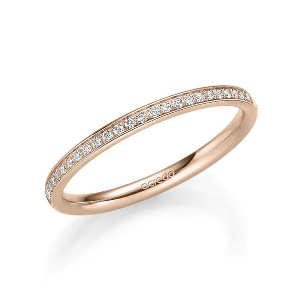 Memoire/Diamantring in Rotgold 585 halbausgefasst mit zus. 0,14 ct. Brillant tw, si von acredo - A-13ASU2-R5-1WVBFEZ Memoire/Diamantring in Rotgold 585 halbausgefasst mit zus. 0,14 ct. Brillant tw, si von acredo - A-13ASU2-R5-1WVBFEZ