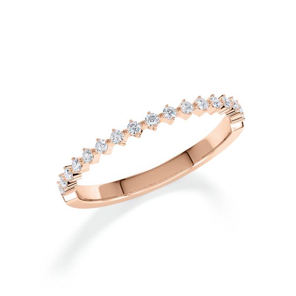 Memoire/Diamantring in Rotgold 585 halbausgefasst mit zus. 0,16 ct. Brillant tw, si von Steinberg - Q-14LLHI-R5-1YWBZSZ Memoire/Diamantring in Rotgold 585 halbausgefasst mit zus. 0,16 ct. Brillant tw, si von Steinberg - Q-14LLHI-R5-1YWBZSZ