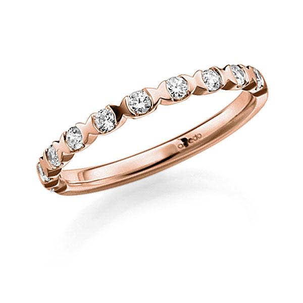 Memoire/Diamantring in Rotgold 585 halbausgefasst mit zus. 0,3 ct. Brillant tw, vs von acredo - A-3RZ5V-R5-3FTXSZ Memoire/Diamantring in Rotgold 585 halbausgefasst mit zus. 0,3 ct. Brillant tw, vs von acredo - A-3RZ5V-R5-3FTXSZ