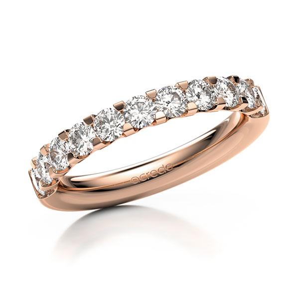 Memoire/Diamantring in Rotgold 585 halbausgefasst mit zus. 1,08 ct. Brillant tw, vs von acredo - A-10LFEX-R5-ADUALZ Memoire/Diamantring in Rotgold 585 halbausgefasst mit zus. 1,08 ct. Brillant tw, vs von acredo - A-10LFEX-R5-ADUALZ