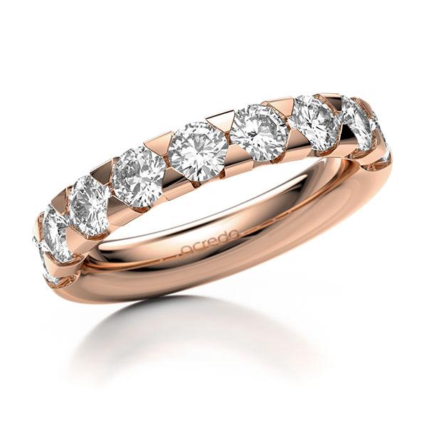 Memoire/Diamantring in Rotgold 585 halbausgefasst mit zus. 1,8 ct. Brillant tw, si von acredo - A-1270Q9-R5-1C8CZ6Z Memoire/Diamantring in Rotgold 585 halbausgefasst mit zus. 1,8 ct. Brillant tw, si von acredo - A-1270Q9-R5-1C8CZ6Z