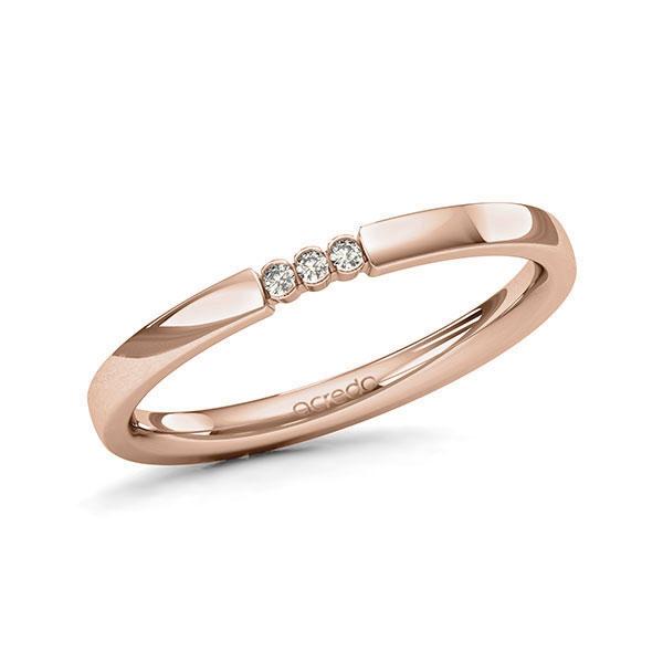 Memoire/Diamantring in Rotgold 585 mit zus. 0,03 ct. Brillant tw, si von acredo - A-11MIVF-R5-1T61FEZ Memoire/Diamantring in Rotgold 585 mit zus. 0,03 ct. Brillant tw, si von acredo - A-11MIVF-R5-1T61FEZ