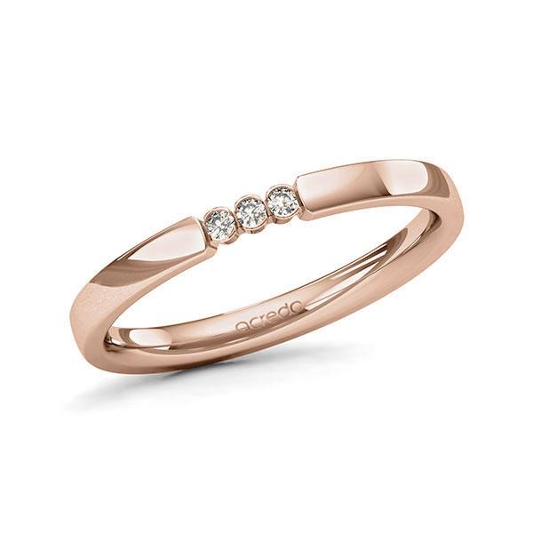 Memoire/Diamantring in Rotgold 585 mit zus. 0,045 ct. Brillant tw, si von acredo - A-11MIVJ-R5-1T61FFZ Memoire/Diamantring in Rotgold 585 mit zus. 0,045 ct. Brillant tw, si von acredo - A-11MIVJ-R5-1T61FFZ