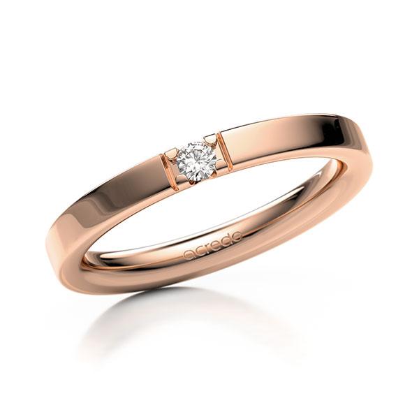Memoire/Diamantring in Rotgold 585 mit zus. 0,06 ct. Brillant tw, vs von acredo - A-12EY0A-R5-8Y0G6Z Memoire/Diamantring in Rotgold 585 mit zus. 0,06 ct. Brillant tw, vs von acredo - A-12EY0A-R5-8Y0G6Z