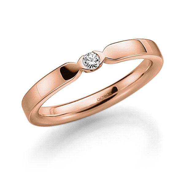 Memoire/Diamantring in Rotgold 585 mit zus. 0,06 ct. Brillant tw, vs von acredo - A-3RZ62-R5-3FTXVZ Memoire/Diamantring in Rotgold 585 mit zus. 0,06 ct. Brillant tw, vs von acredo - A-3RZ62-R5-3FTXVZ