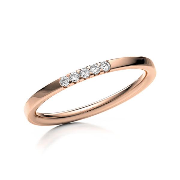 Memoire/Diamantring in Rotgold 585 mit zus. 0,075 ct. Brillant tw, si von acredo - A-11MIFC-R5-1T61TZZ Memoire/Diamantring in Rotgold 585 mit zus. 0,075 ct. Brillant tw, si von acredo - A-11MIFC-R5-1T61TZZ