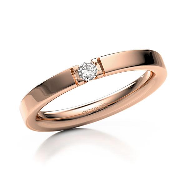 Memoire/Diamantring in Rotgold 585 mit zus. 0,08 ct. Brillant tw, vs von acredo - A-12EYU2-R5-9RED1Z Memoire/Diamantring in Rotgold 585 mit zus. 0,08 ct. Brillant tw, vs von acredo - A-12EYU2-R5-9RED1Z
