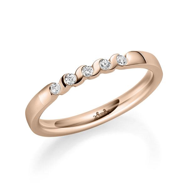 Memoire/Diamantring in Rotgold 585 mit zus. 0,15 ct. Brillant tw, si von Steinberg - Q-11QR79-R5-1U0J1AZ Memoire/Diamantring in Rotgold 585 mit zus. 0,15 ct. Brillant tw, si von Steinberg - Q-11QR79-R5-1U0J1AZ
