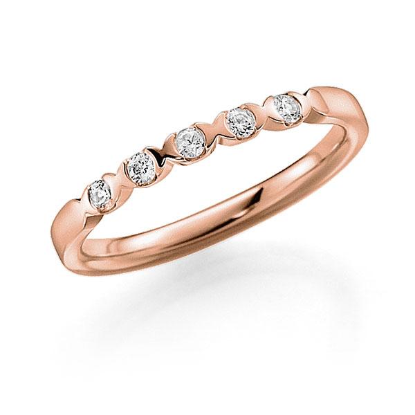 Memoire/Diamantring in Rotgold 585 mit zus. 0,15 ct. Brillant tw, vs von acredo - A-3RZ5S-R5-2LHGUZ Memoire/Diamantring in Rotgold 585 mit zus. 0,15 ct. Brillant tw, vs von acredo - A-3RZ5S-R5-2LHGUZ