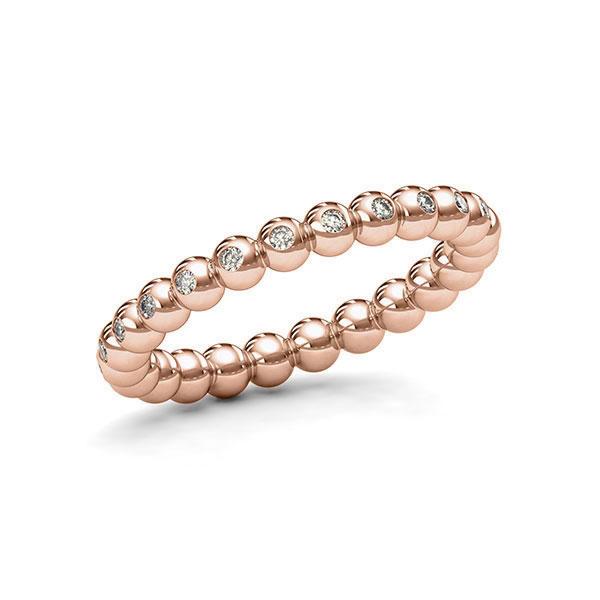 Memoire/Diamantring in Rotgold 585 mit zus. 0,16 ct. tw, si von 123GOLD - E-11DYTD-R5-1T2U1BZ Memoire/Diamantring in Rotgold 585 mit zus. 0,16 ct. tw, si von 123GOLD - E-11DYTD-R5-1T2U1BZ