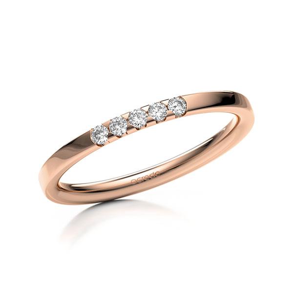 Memoire/Diamantring in Rotgold 585 mit zus. 0,1 ct. Brillant tw, si von acredo - A-11MIFH-R5-9QZ9RZ Memoire/Diamantring in Rotgold 585 mit zus. 0,1 ct. Brillant tw, si von acredo - A-11MIFH-R5-9QZ9RZ