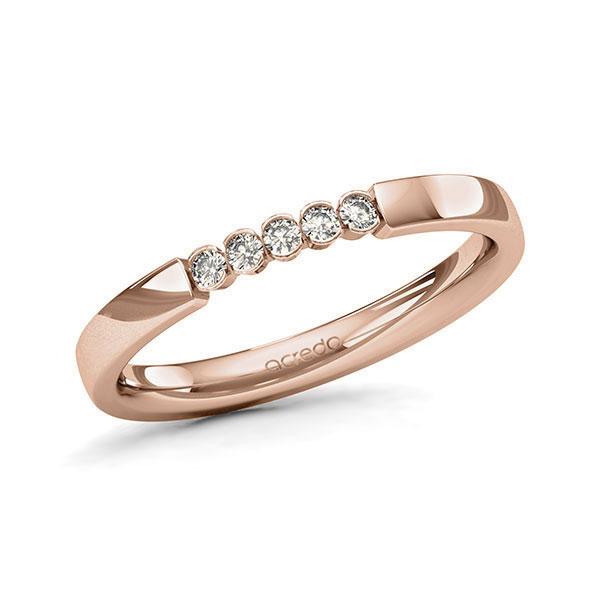 Memoire/Diamantring in Rotgold 585 mit zus. 0,1 ct. Brillant tw, si von acredo - A-11MIYC-R5-9QZ9RZ Memoire/Diamantring in Rotgold 585 mit zus. 0,1 ct. Brillant tw, si von acredo - A-11MIYC-R5-9QZ9RZ
