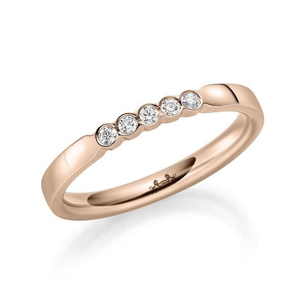 Memoire/Diamantring in Rotgold 585 mit zus. 0,1 ct. Brillant tw, si von Steinberg - Q-11NHLW-R5-1U0J19Z Memoire/Diamantring in Rotgold 585 mit zus. 0,1 ct. Brillant tw, si von Steinberg - Q-11NHLW-R5-1U0J19Z
