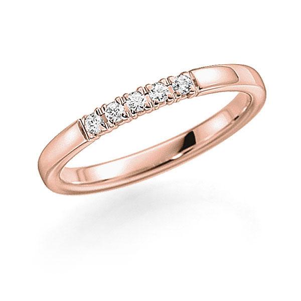 Memoire/Diamantring in Rotgold 585 mit zus. 0,1 ct. Brillant tw, vs von acredo - A-7INMW-R5-2LGKIZ Memoire/Diamantring in Rotgold 585 mit zus. 0,1 ct. Brillant tw, vs von acredo - A-7INMW-R5-2LGKIZ