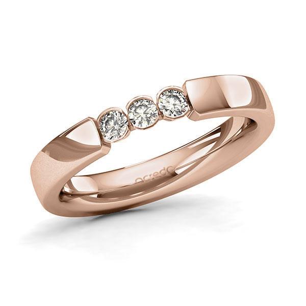 Memoire/Diamantring in Rotgold 585 mit zus. 0,21 ct. Brillant tw, si von acredo - A-128XGT-R5-2LHGRZ Memoire/Diamantring in Rotgold 585 mit zus. 0,21 ct. Brillant tw, si von acredo - A-128XGT-R5-2LHGRZ