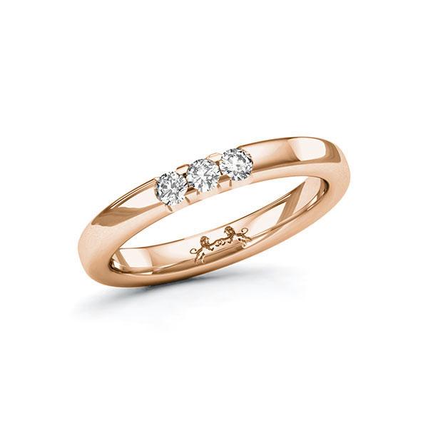 Memoire/Diamantring in Rotgold 585 mit zus. 0,21 ct. Brillant tw, si von Steinberg - Q-11QQ25-R5-1U0RRJZ Memoire/Diamantring in Rotgold 585 mit zus. 0,21 ct. Brillant tw, si von Steinberg - Q-11QQ25-R5-1U0RRJZ