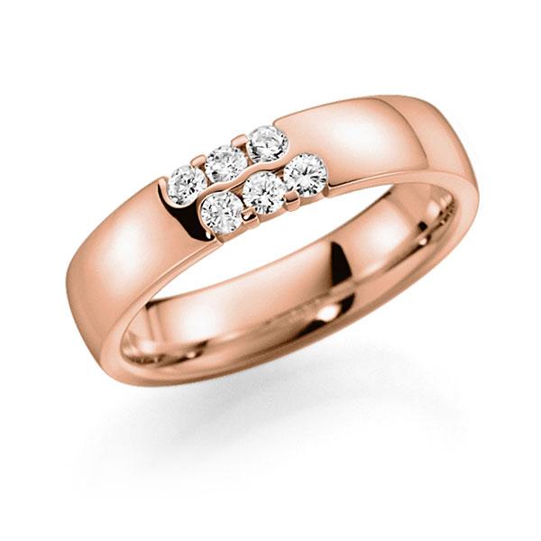 Memoire/Diamantring in Rotgold 585 mit zus. 0,24 ct. Brillant tw, vs von acredo - A-7ILB6-R5-2LHG3Z Memoire/Diamantring in Rotgold 585 mit zus. 0,24 ct. Brillant tw, vs von acredo - A-7ILB6-R5-2LHG3Z