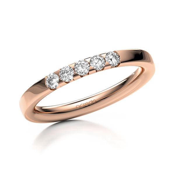 Memoire/Diamantring in Rotgold 585 mit zus. 0,25 ct. Brillant tw, si von acredo - A-11MIGB-R5-8XRMLZ Memoire/Diamantring in Rotgold 585 mit zus. 0,25 ct. Brillant tw, si von acredo - A-11MIGB-R5-8XRMLZ