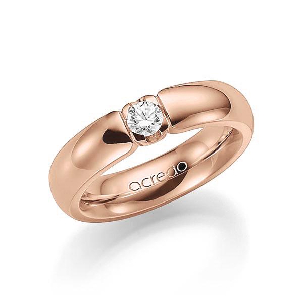Memoire/Diamantring in Rotgold 585 mit zus. 0,25 ct. Brillant tw, vs von acredo - A-SPB56-R5-1TXEFZ Memoire/Diamantring in Rotgold 585 mit zus. 0,25 ct. Brillant tw, vs von acredo - A-SPB56-R5-1TXEFZ