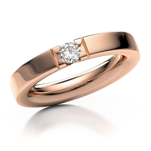 Memoire/Diamantring in Rotgold 585 mit zus. 0,2 ct. Brillant tw, vs von acredo - A-12EYU5-R5-1TXECZ Memoire/Diamantring in Rotgold 585 mit zus. 0,2 ct. Brillant tw, vs von acredo - A-12EYU5-R5-1TXECZ