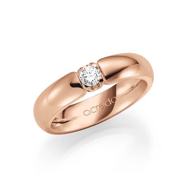 Memoire/Diamantring in Rotgold 585 mit zus. 0,2 ct. Brillant tw, vs von acredo - A-SG4TG-R5-1TXECZ Memoire/Diamantring in Rotgold 585 mit zus. 0,2 ct. Brillant tw, vs von acredo - A-SG4TG-R5-1TXECZ