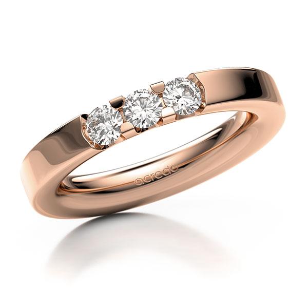 Memoire/Diamantring in Rotgold 585 mit zus. 0,45 ct. Brillant tw, vs von acredo - A-12EYVD-R5-1BYY3GZ Memoire/Diamantring in Rotgold 585 mit zus. 0,45 ct. Brillant tw, vs von acredo - A-12EYVD-R5-1BYY3GZ