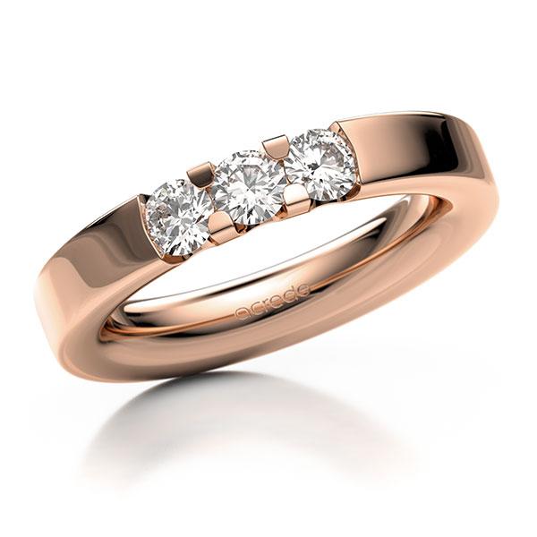 Memoire/Diamantring in Rotgold 585 mit zus. 0,6 ct. Brillant tw, vs von acredo - A-12EYVQ-R5-1BYY3RZ Memoire/Diamantring in Rotgold 585 mit zus. 0,6 ct. Brillant tw, vs von acredo - A-12EYVQ-R5-1BYY3RZ